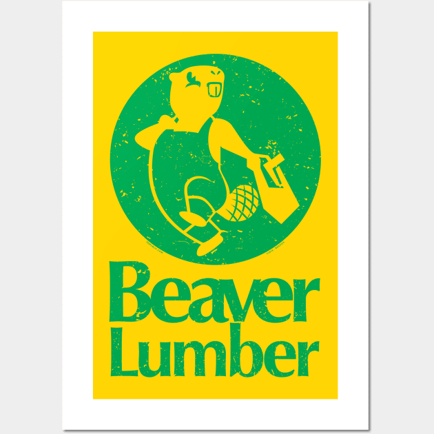 Beaver Lumber (Worn) Wall Art by Roufxis